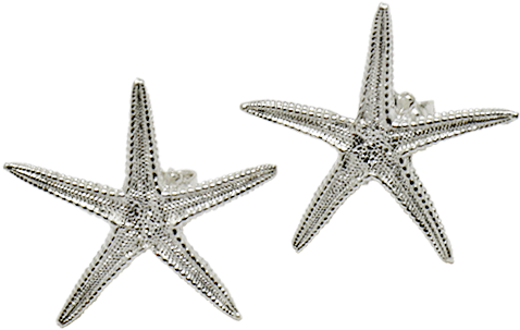 Sea Star Large Stud Earrings - Earring (491x435), Png Download