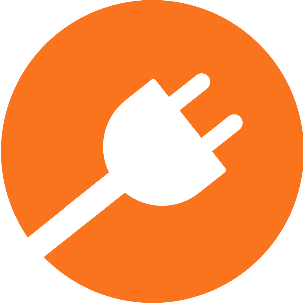 Electrical Clipart Wall Outlet - Orange Magnifying Glass Icon (1000x1000), Png Download