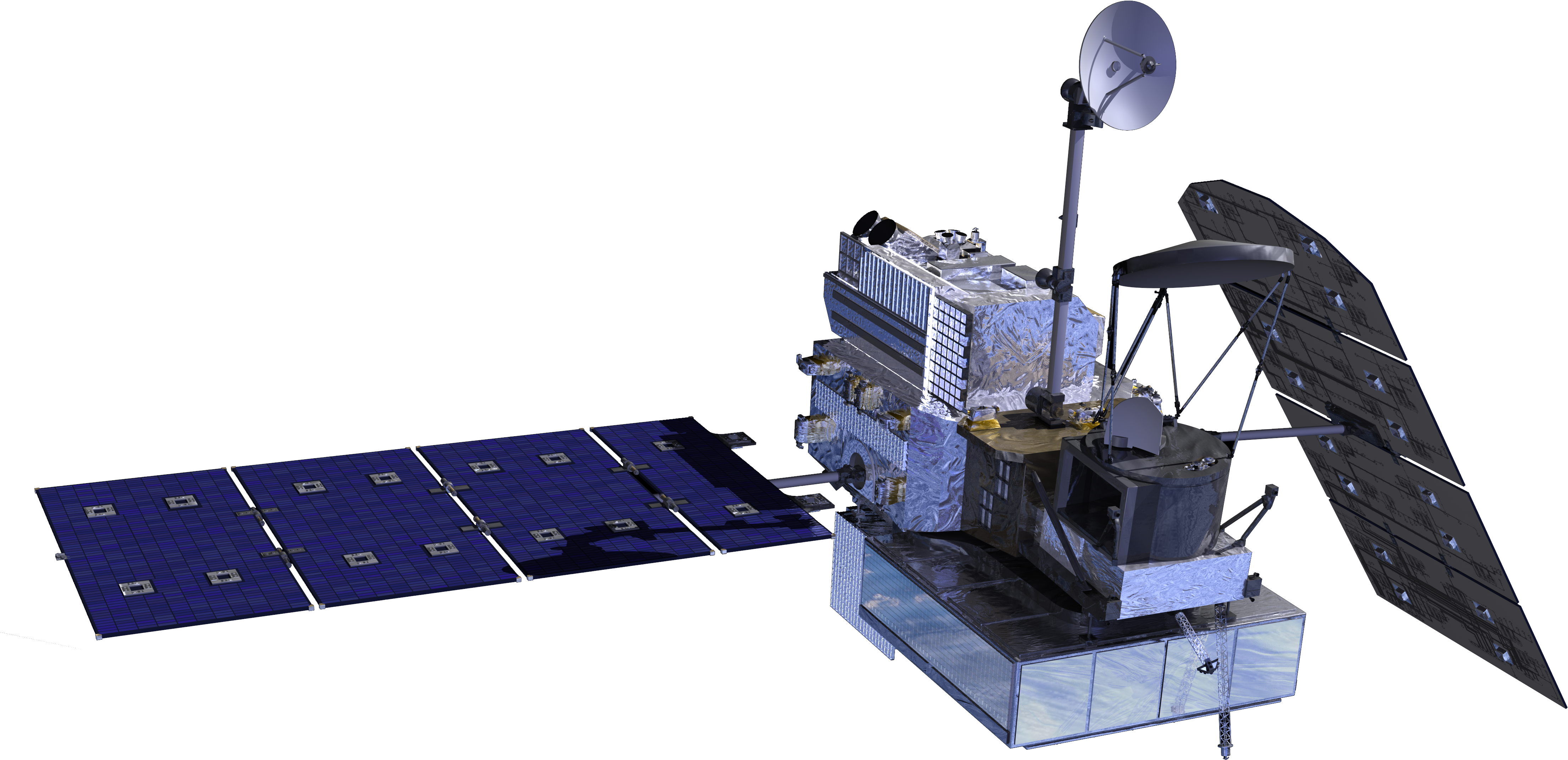 Gpm Spacecraft Leftview - Antenna (4456x2828), Png Download