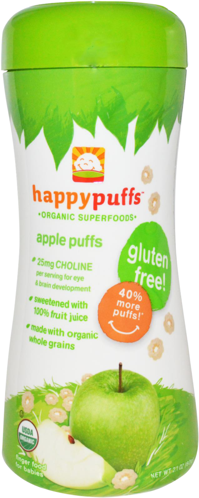 Happy Puffs Apple Puff - Happy Family Puffs - Apple - 2.1 Oz - 3 Pk By Happy (1024x1024), Png Download