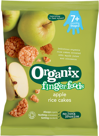 Apple Rice Cakes Packshot - Apple Rice Cakes 50g (500x535), Png Download