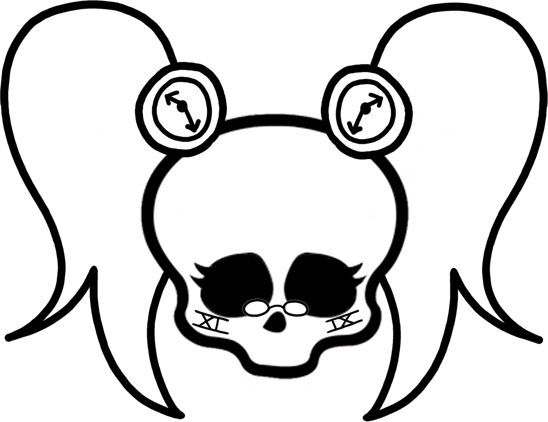 Centura Skull - Monster High Skull Drawings (1084x835), Png Download