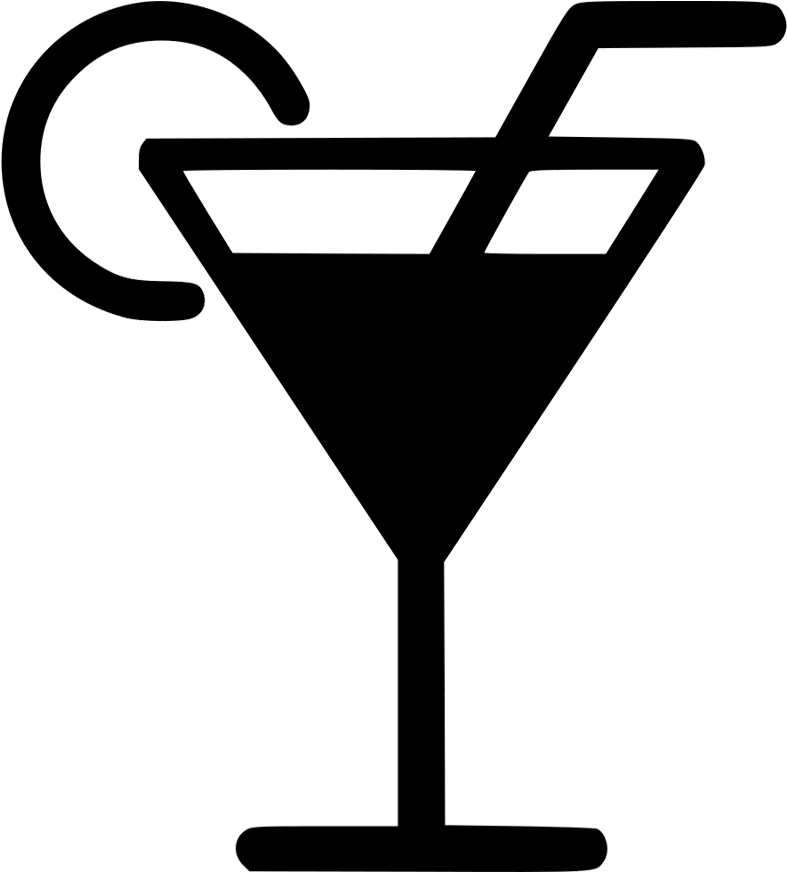 Download HD Martini Glass Drink Cocktail Straw Svg Png Icon Free