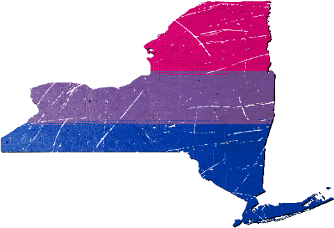 New York Silhouette Bisexual Pride Flag - Ny Thin Blue Line (500x500), Png Download