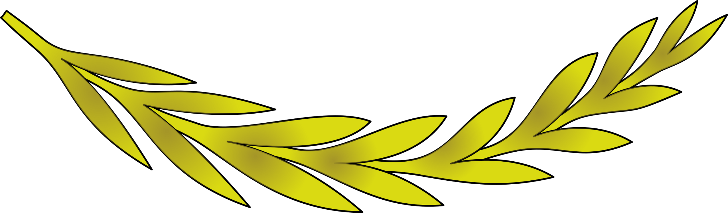 Olive Branch Gold-183 Drawing - Olive Branch Coat Of Arms (2553x750), Png Download