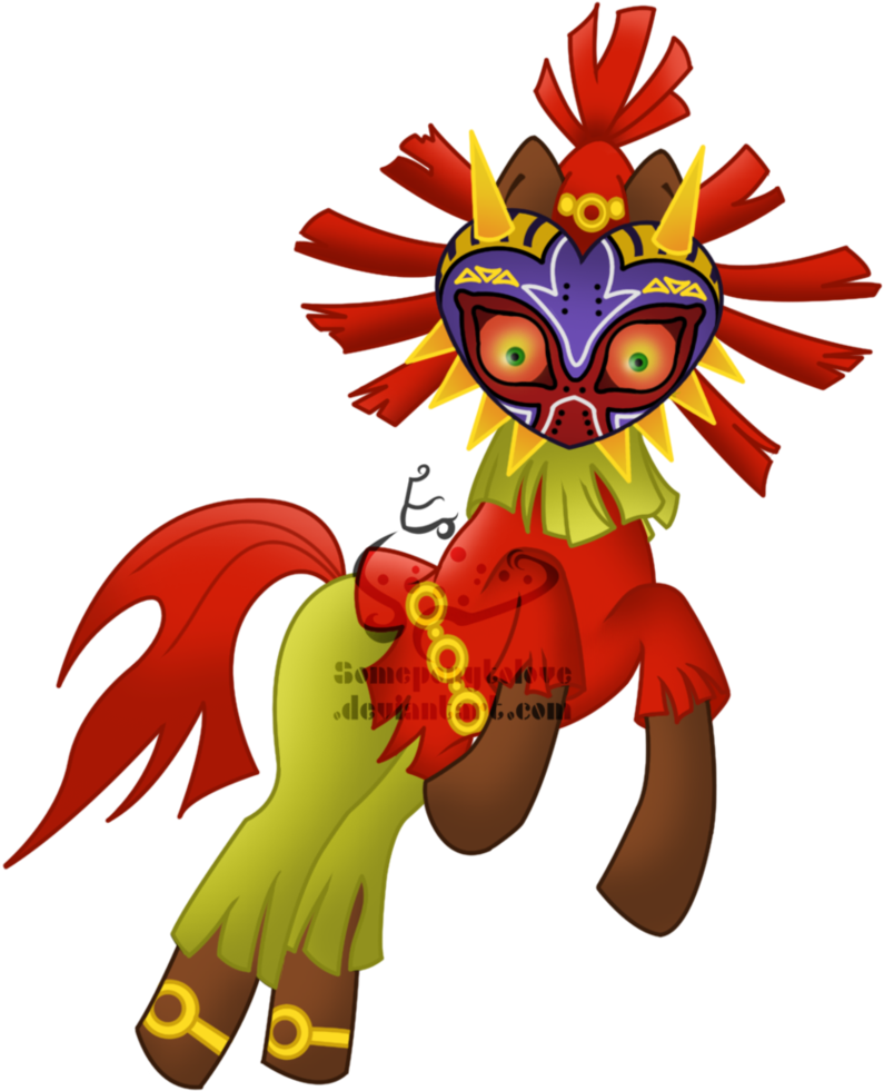 Someponytolove, Majora's Mask, Ponified, Possessed, - Cartoon (805x992), Png Download