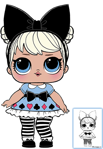 Lol Surprise Doll Coloring Pages Page 7 Color Your - Curious Qt Lol Doll (403x550), Png Download