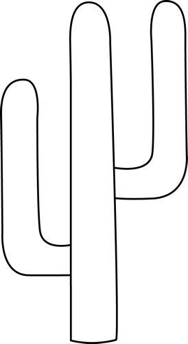 Black And White Cactus In A Pot Stock Vector Art & - Silhouette (274x500), Png Download