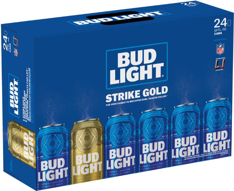 Bud Light's Specialty "strike Gold" - Bud Light Golden Can (805x662), Png Download
