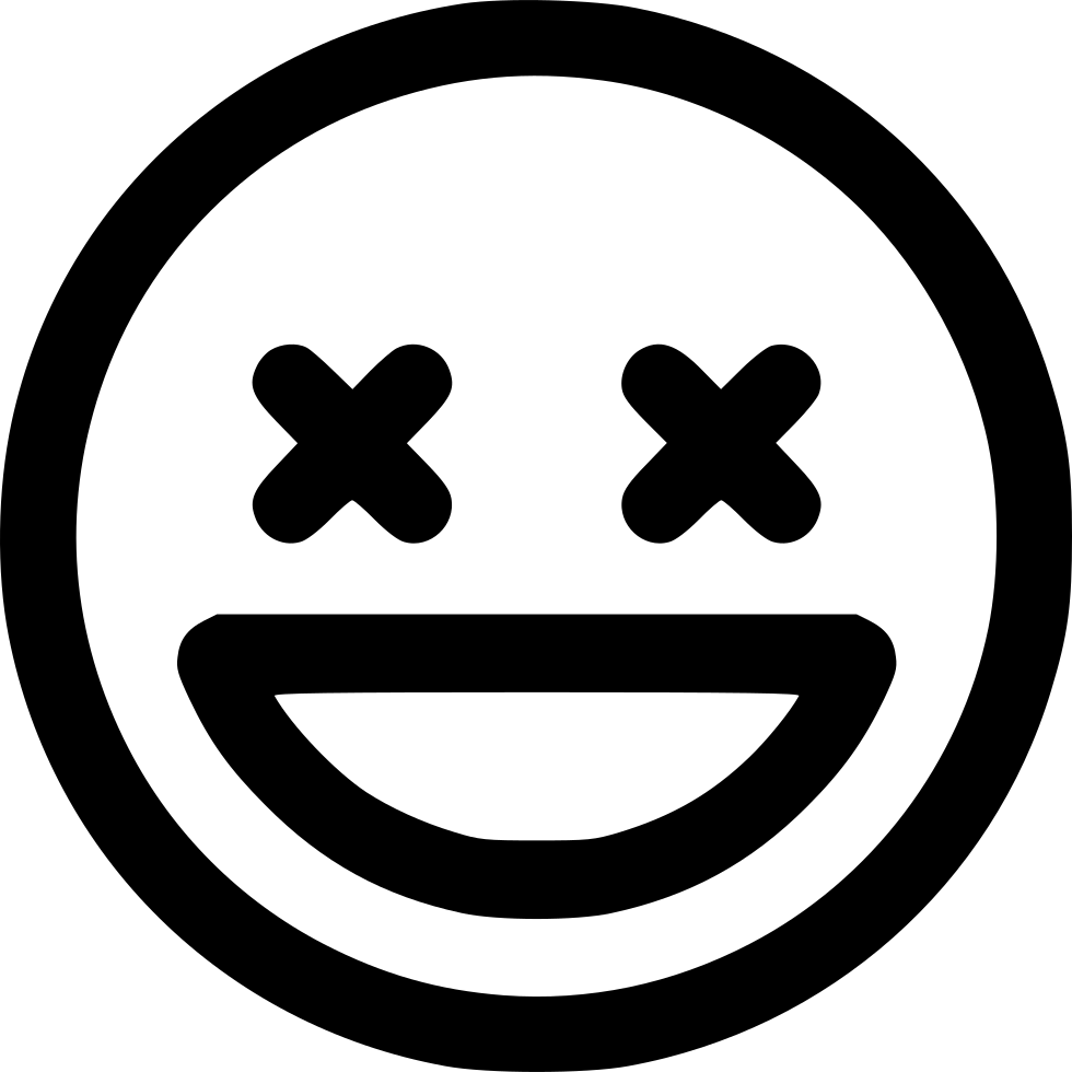 Lol Comments - Laughing Emoji Black And White (980x980), Png Download