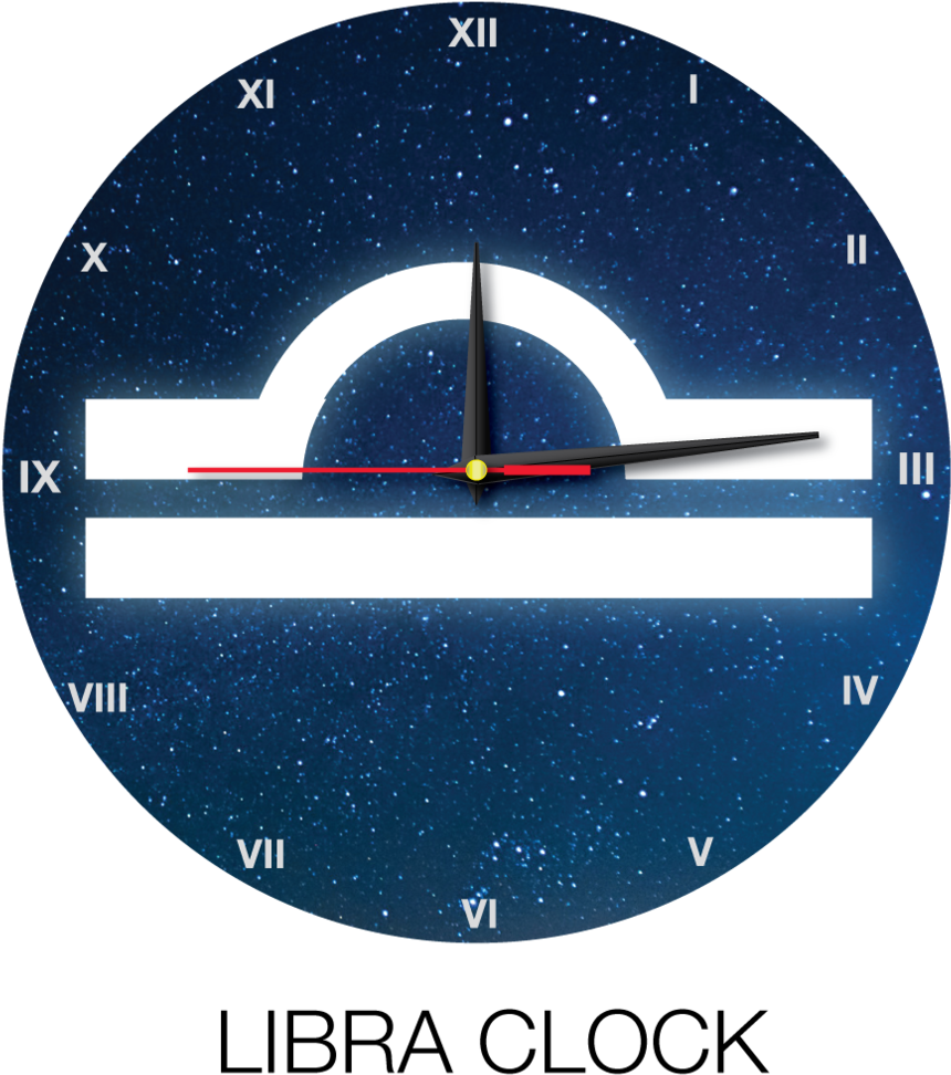 Libra-clock (1000x1065), Png Download