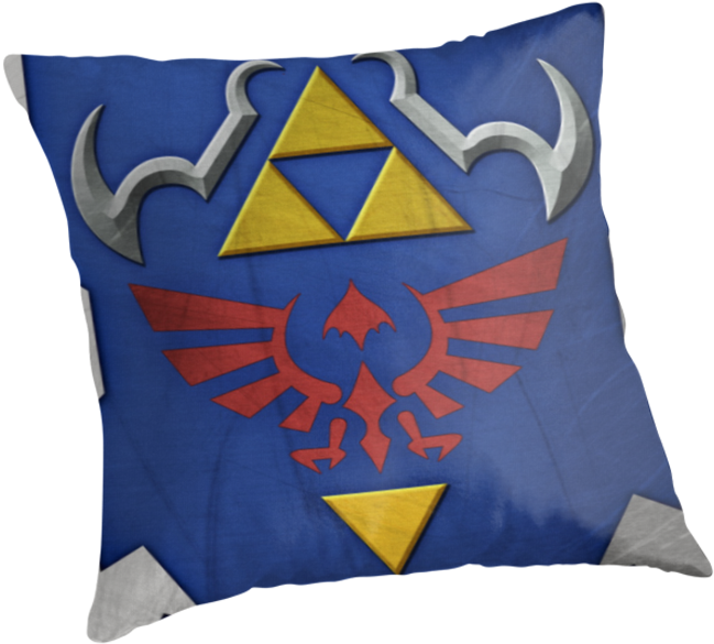 903 X 884 Png 2208kb "zelda Hylian Shield " Throw Pillows - Team Magma (875x875), Png Download