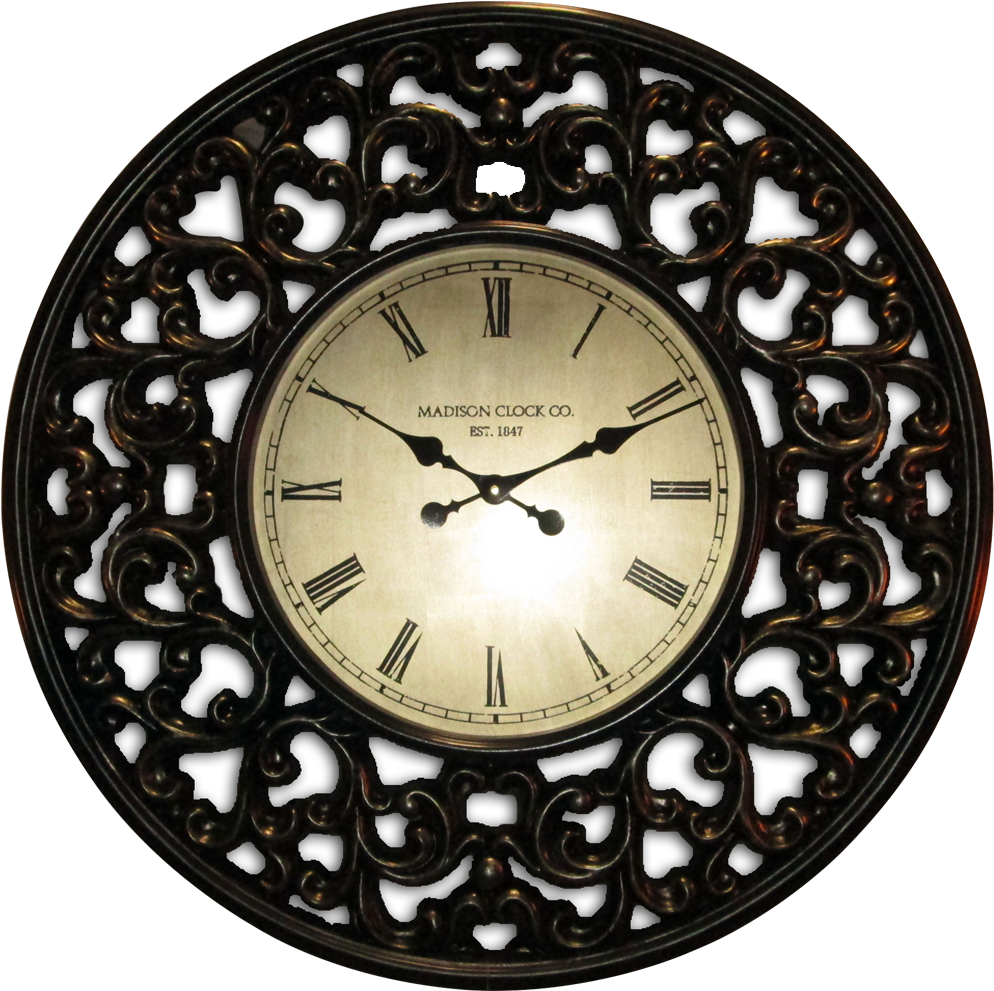 Pu Carved Royal Rim Wall Clock Online Just For Clocks - Jorzolino Keukendoek - Hart Zwart (1000x1000), Png Download
