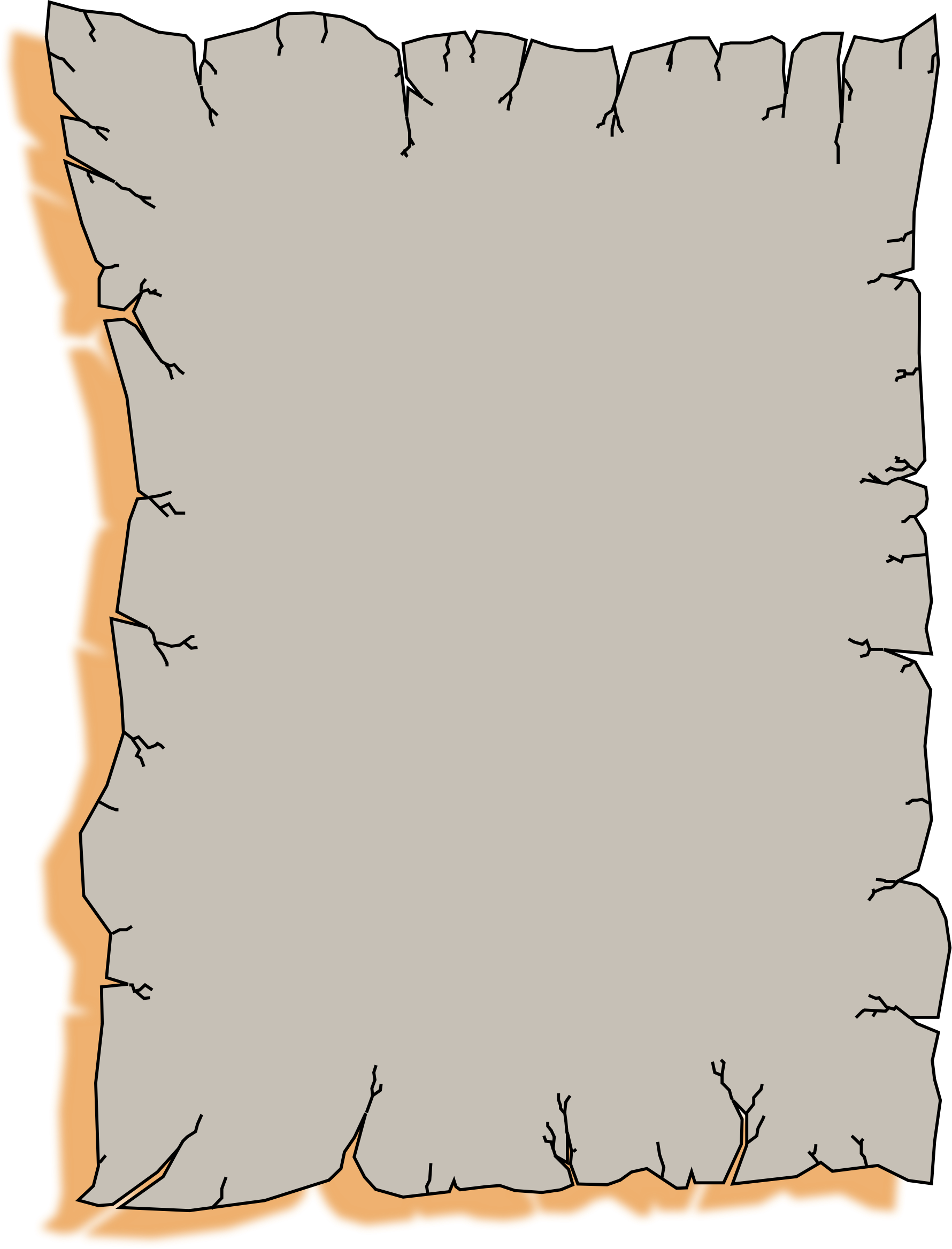 This Free Icons Png Design Of Wrinkled Torn Page Frame (1780x2335), Png Download