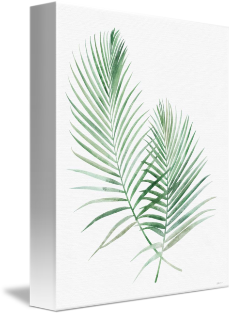 Emerald Palms Watercolor By Kristian Gallagher - Watercolor Painting (477x650), Png Download