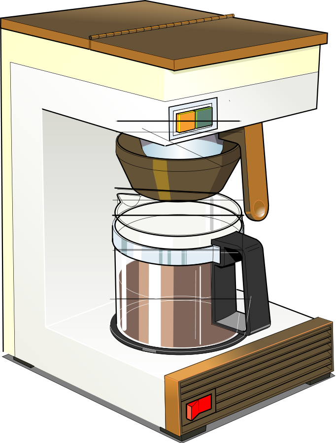 Coffee Clipart Png File Tag List, Coffee Clip Arts - Coffee Maker Clipart Png (682x900), Png Download