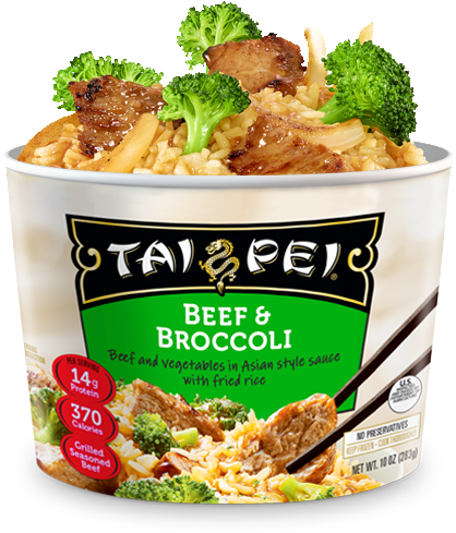 Beef & Broccoli From Tai Pei Asian Foods-pail - Beef And Broccoli Microwave (516x513), Png Download