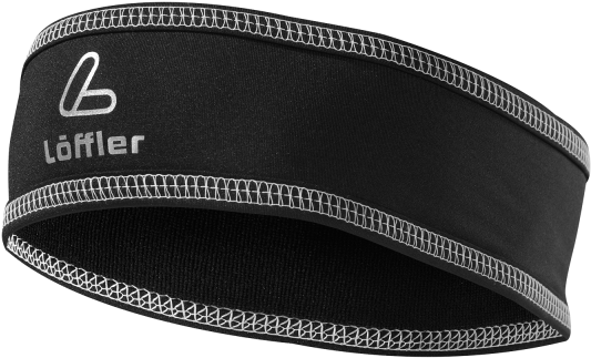 09015990 - Löffler Elastic Headband Black (600x600), Png Download