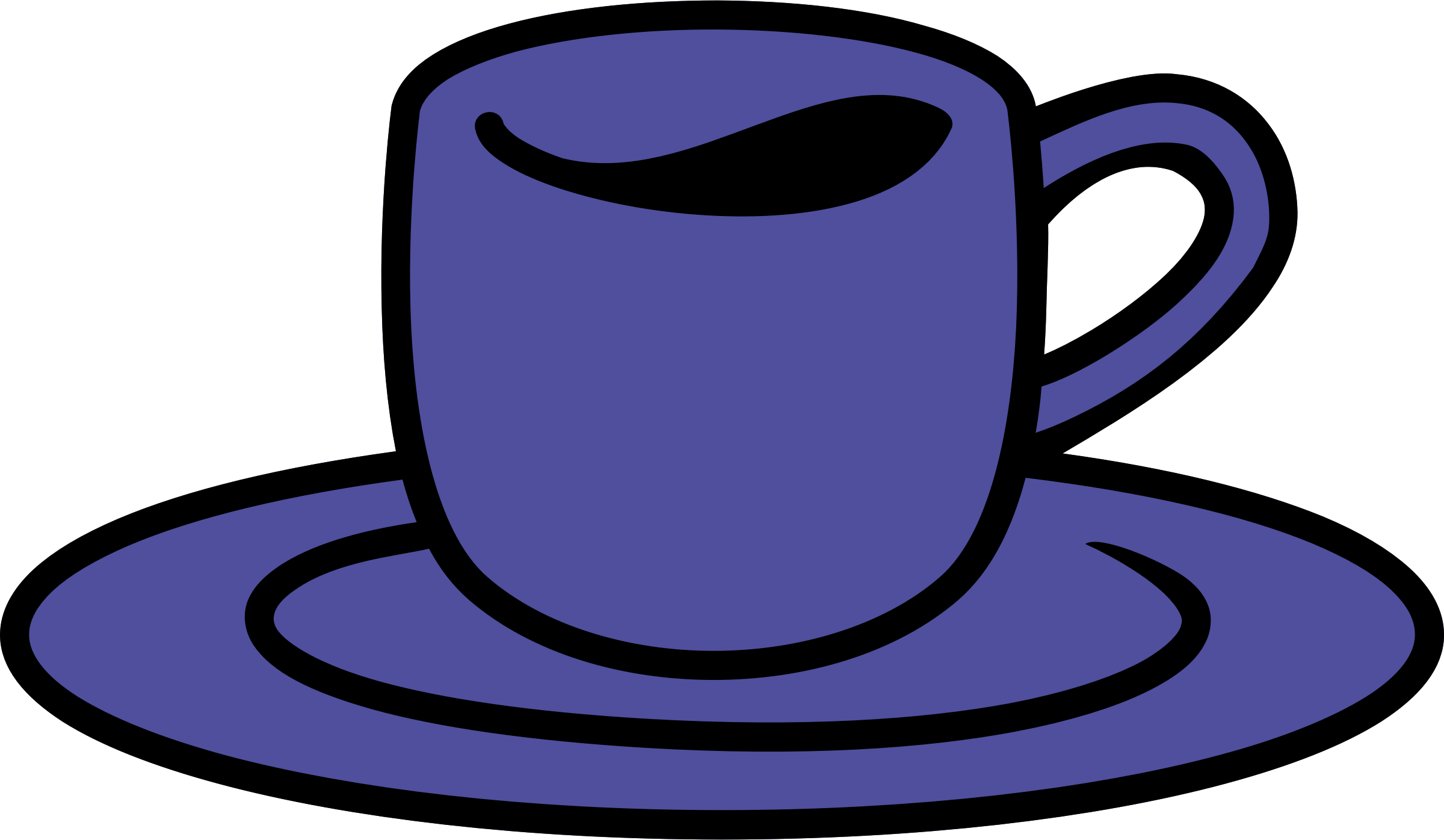 Coffee Clipart Blue - Coffee Cup (2400x1396), Png Download