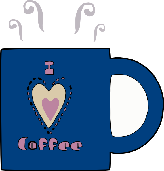 I Love Hot Coffee Clipart Png For Web (570x596), Png Download
