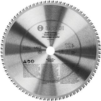 12" 80t Steel Cut Blade - Bosch - 12 In. 80 Tooth Ferrous Metal Cutting Circular (500x330), Png Download