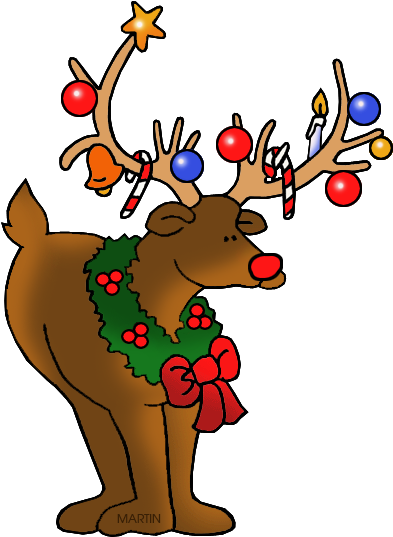 Rudolph The Red-nosed Reindeer - Christmas Clip Art High Resolution (451x576), Png Download