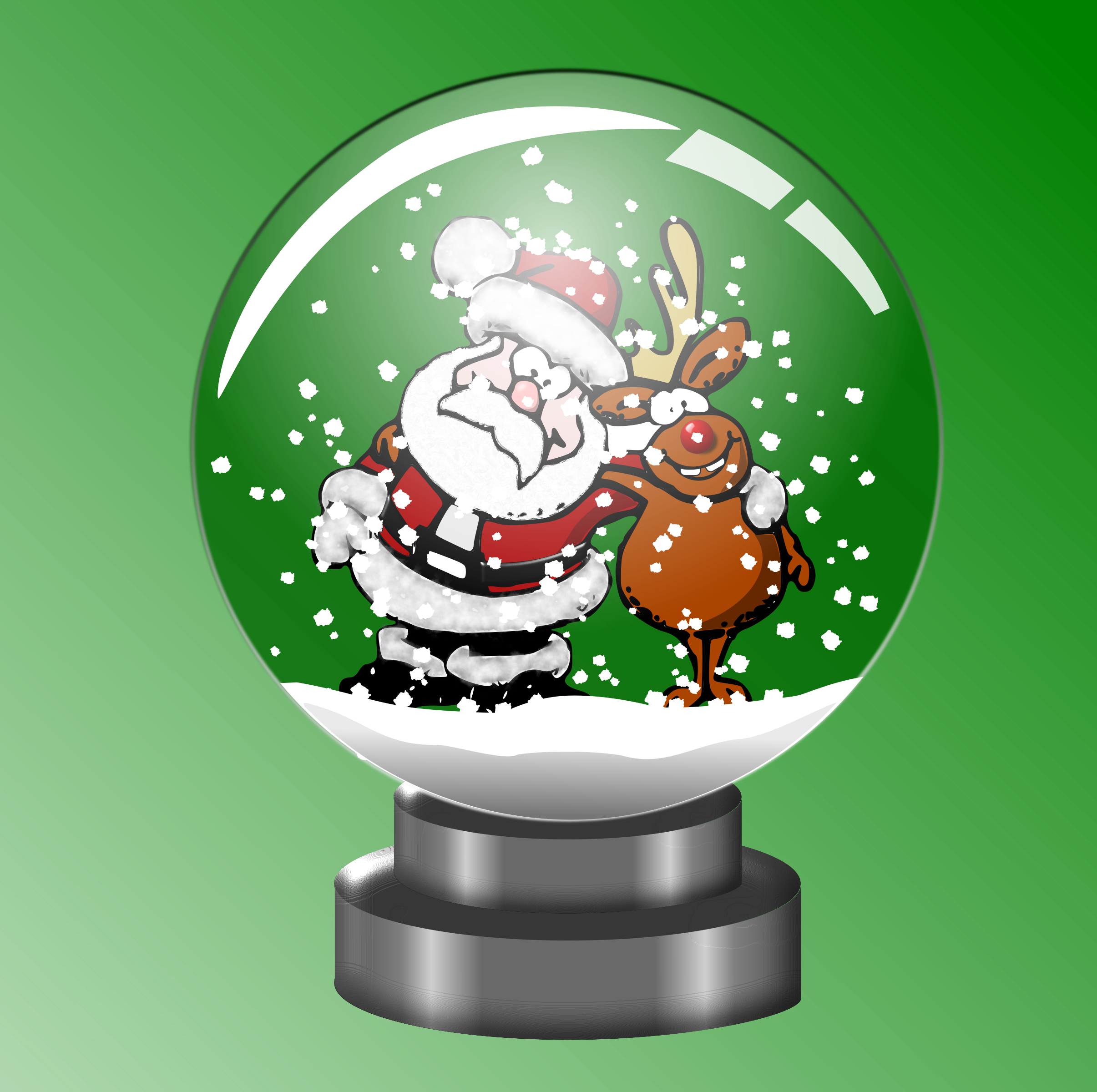 This Free Icons Png Design Of Santa And Rudolph Forever (2411x2400), Png Download