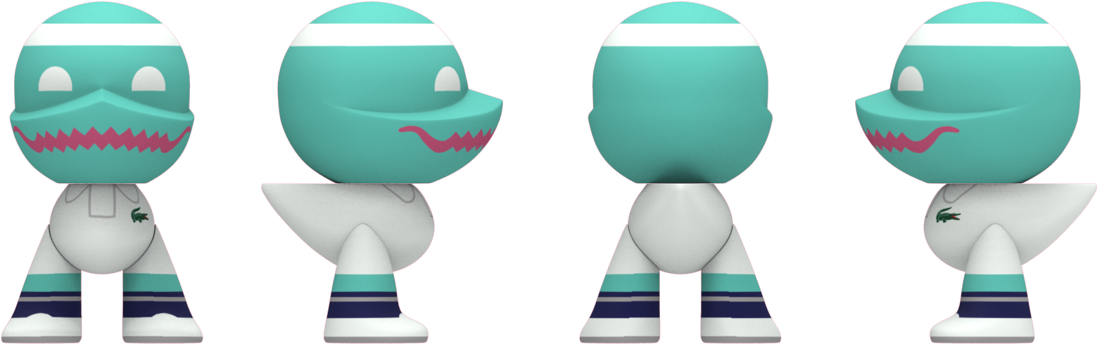 Lacoste X Quack - Cartoon (1920x1123), Png Download