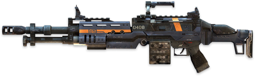 Spitfire Lmg - Titanfall Lmg (912x304), Png Download