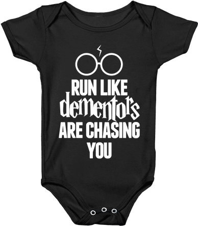 Run Like Dementors Are Chasing You Baby Onesy - Child (484x484), Png Download