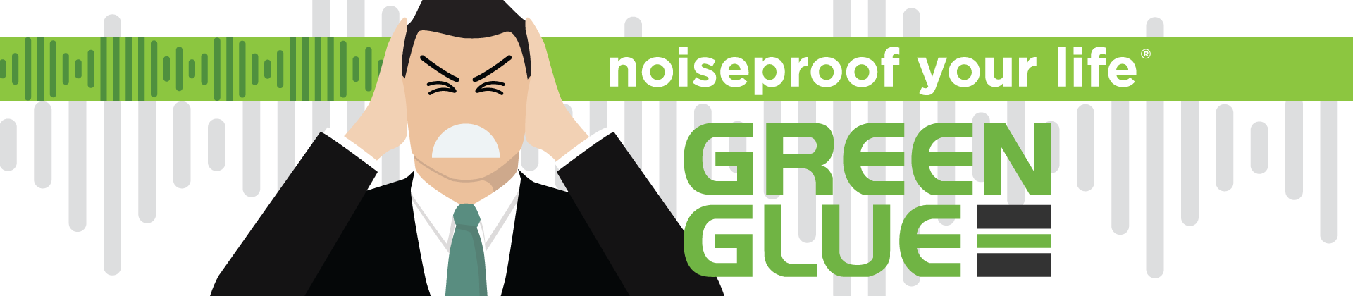 Green Glue Noiseproofing Compound Is A Unique Noise - Adhesive (1920x420), Png Download
