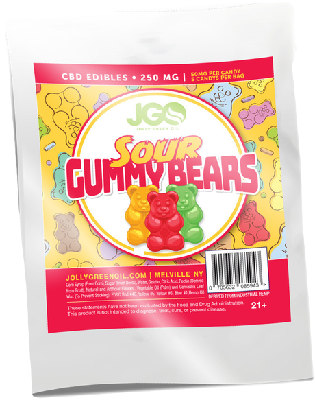 Jolly Green Oil - Gummy Bear (500x634), Png Download