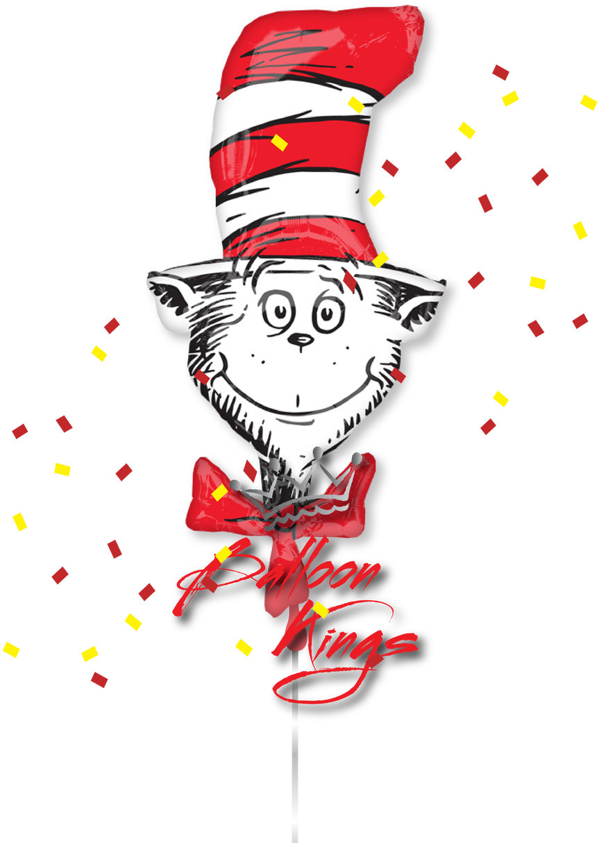 Dr Seuss Cat - Dr Seuss Birthday Party Balloon Decoration Kit (1280x1280), Png Download
