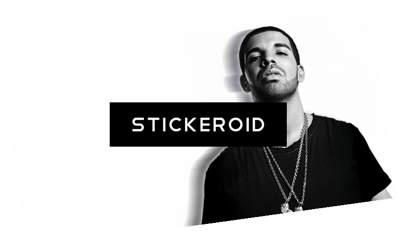 Drake - Drake Chains Awesome Bw Portrait Handsome Rap Singer (807x506), Png Download