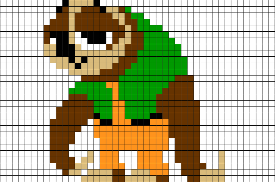 Pixel Art Sloth (880x581), Png Download