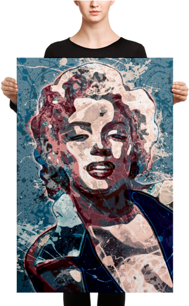 Marilyn Monroe Canvas - Black Mask Fawn French Bulldog Is Ready (600x600), Png Download