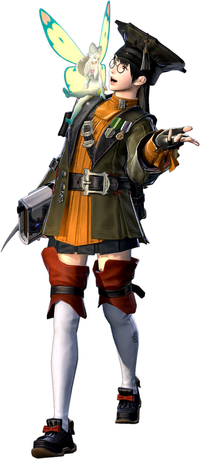 Final Fantasy 14 Scholar Cosplay (719x1528), Png Download