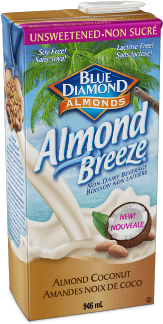 Coconut Almond Milk Unsweetened, 946ml - Almond Milk - Almond Breeze Coconut 32 Fl Oz Liquid (500x800), Png Download