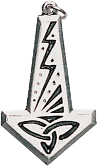 Thors Hammer Pendant For Courage And Strength - Thor's Hammer Pendant For Courage And Strength (555x555), Png Download