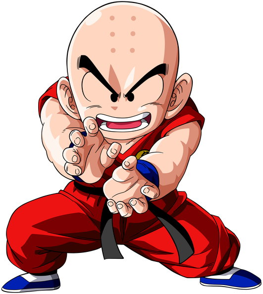 15-kuririn Dragon Ball Classic By Saigoh - Personaje Imagenes De Dragon Ball (531x594), Png Download
