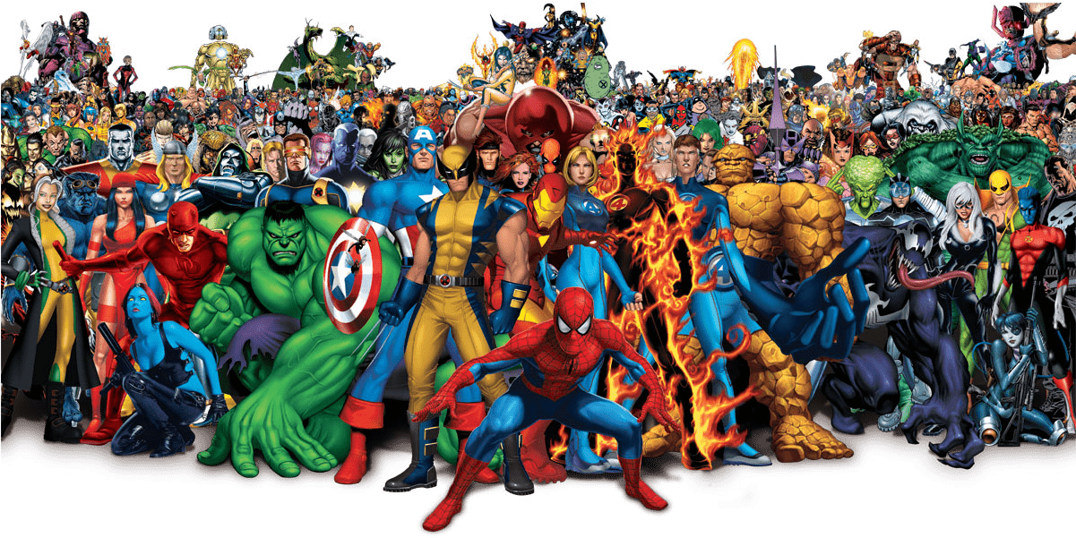 Download - Marvel Characters (1200x688), Png Download
