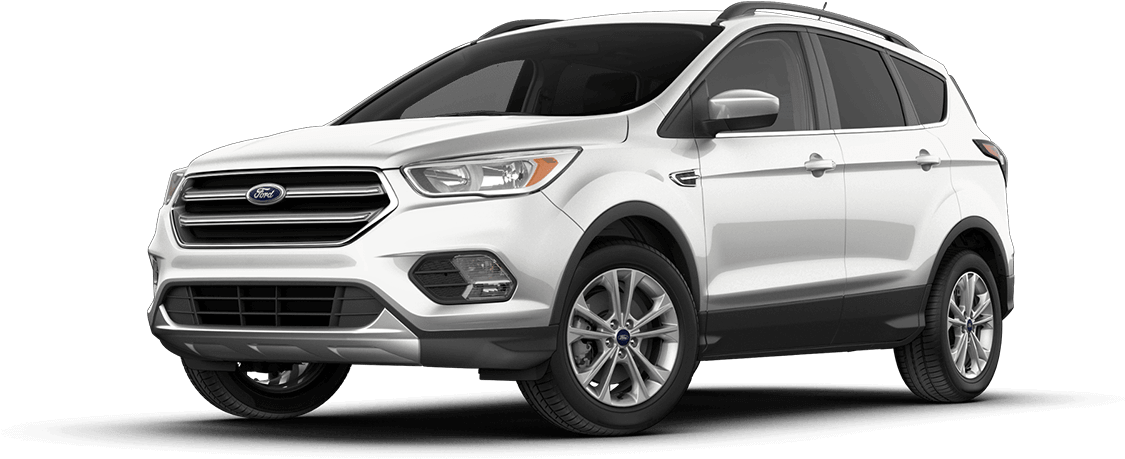 White Platinum - 2018 Ford Escape Sel (1200x500), Png Download
