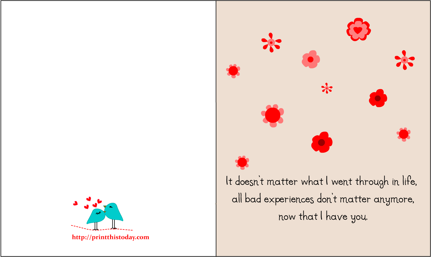 Love Card With Thankful Quote - Love (1650x1275), Png Download