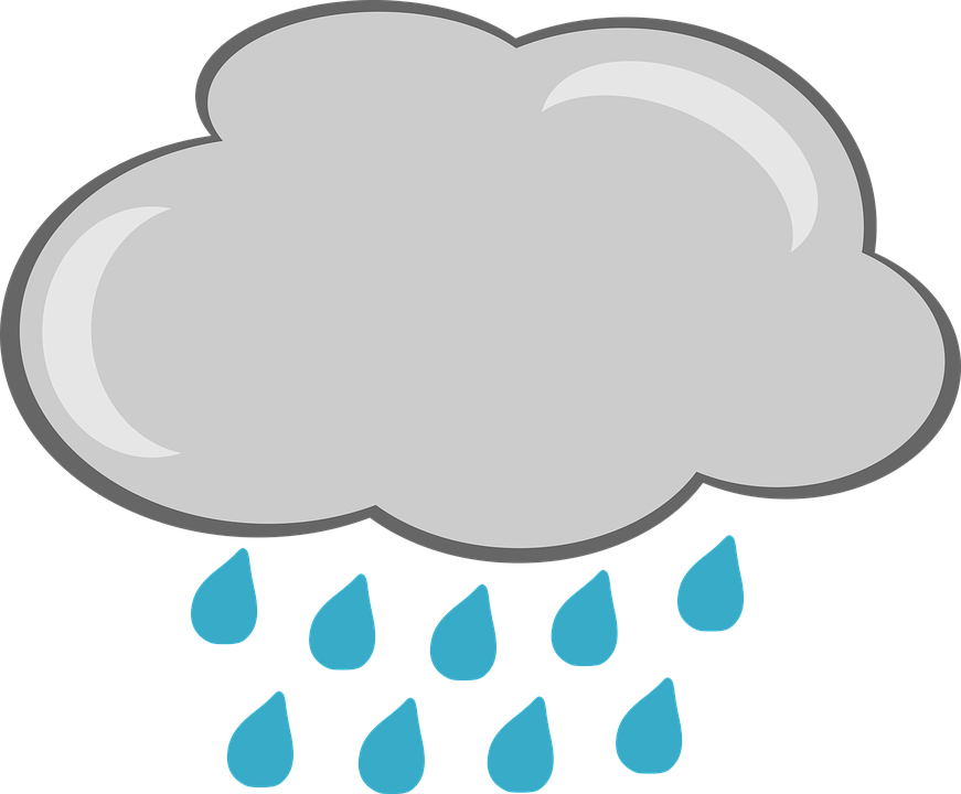 Cartoon Rain Cloud 5, Buy Clip Art - Regnsky Png (871x720), Png Download