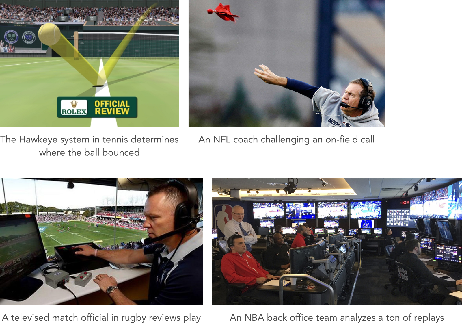 Other Sports Also Enforce A Limited Number Of Decision - Hawk Eye Tennis (1600x1118), Png Download