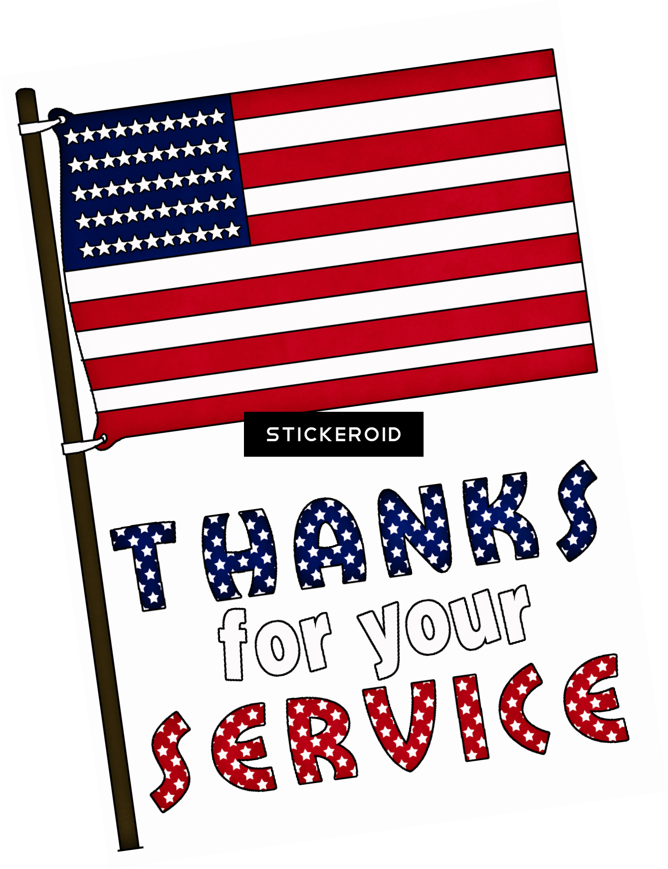 Thanks For Your Service - Clip Art Veterans Day (1339x1741), Png Download