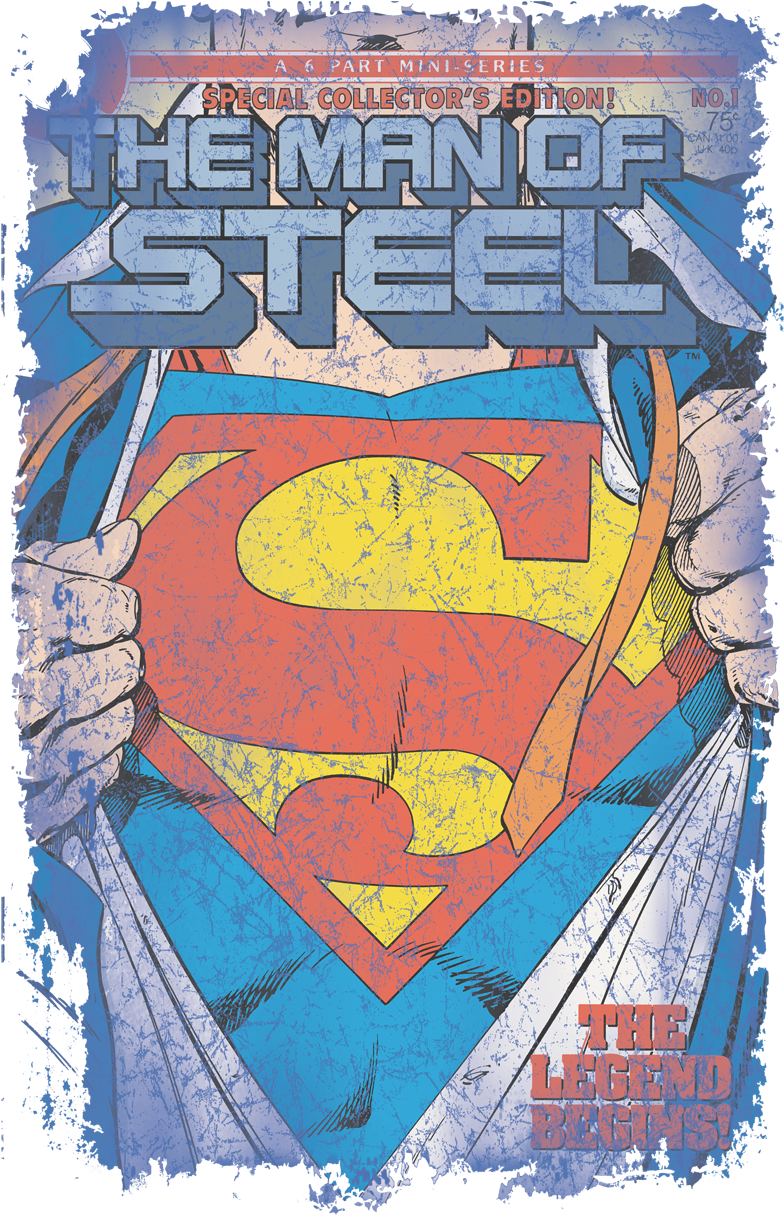 Superman Legendary Pullover Hoodie - Man Of Steel 1 Variant Cover (792x1254), Png Download