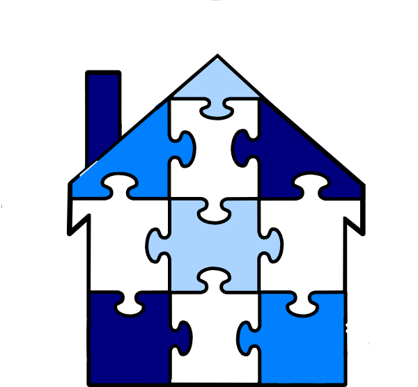 House Puzzle Clipart (600x556), Png Download