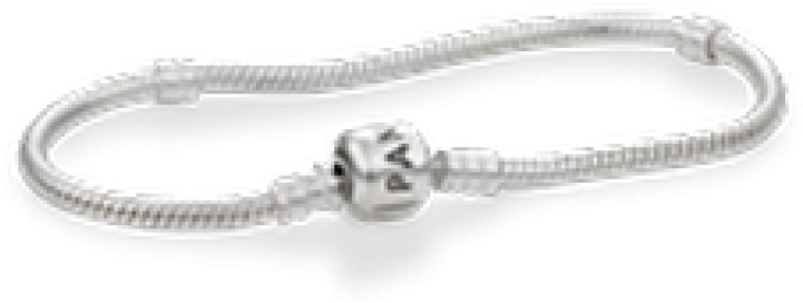 Pandora Silver Bracelet With Silver Clasp (800x800), Png Download