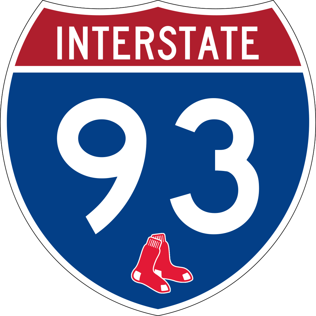 If Red Sox Maintain Pace, They Would Win 93 Games - Interstate 93 Sign (1024x1024), Png Download